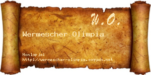 Wermescher Olimpia névjegykártya