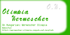 olimpia wermescher business card
